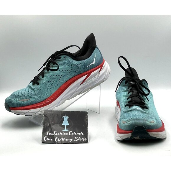 Hoka One One Other - Hoka One One Men's Teal Aquarelle Clifton 8 Running Athletic Shoes Sz 11.5D 3021